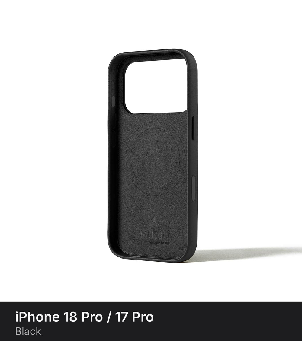 Чехол-кошелёк Mujjo Wallet Leather Case для iPhone 18 Pro / 17 Pro Black