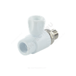 Кран шаровой PP-R белый Дн 25х3/4" НР прямой для радиатора RTP (РосТурПласт) 27861
