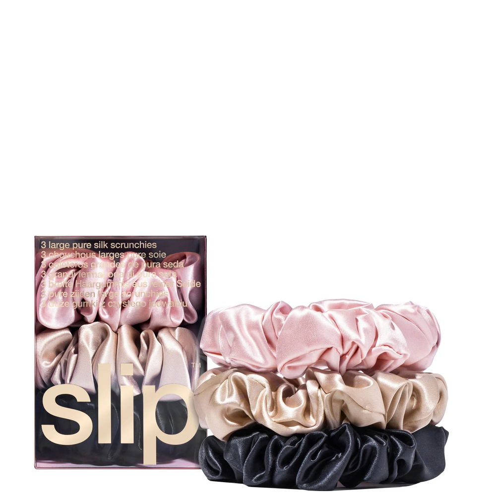 Набор широких резинок для волос из 100% шелка Slip Silk Petal