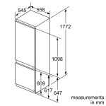 Встраиваемый двухкамерный холодильник Bosch KIS87AFE0