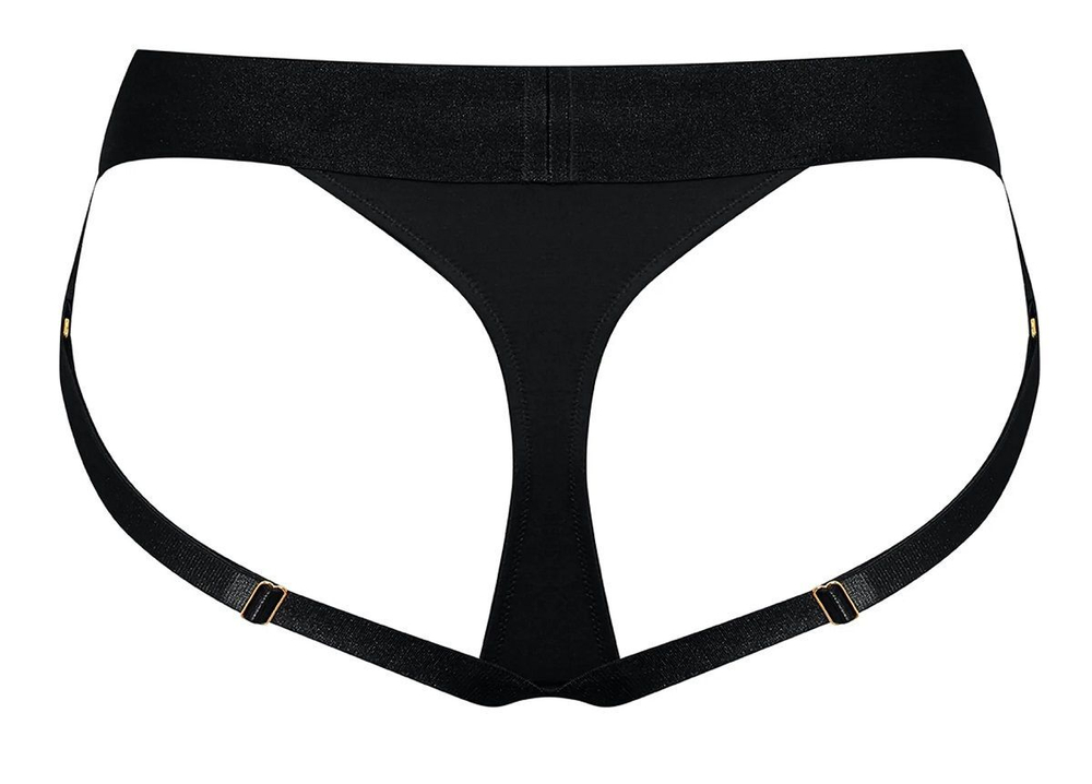 Черные трусики для насадок Heroine Lingerie Harness - size S (Размер: S) (Цвет: черный)