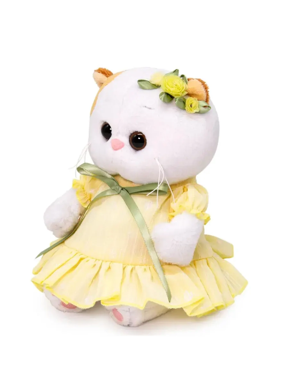 Мягкая игрушка Кошечка Ли Ли в платье из шифона 20 см LB-078