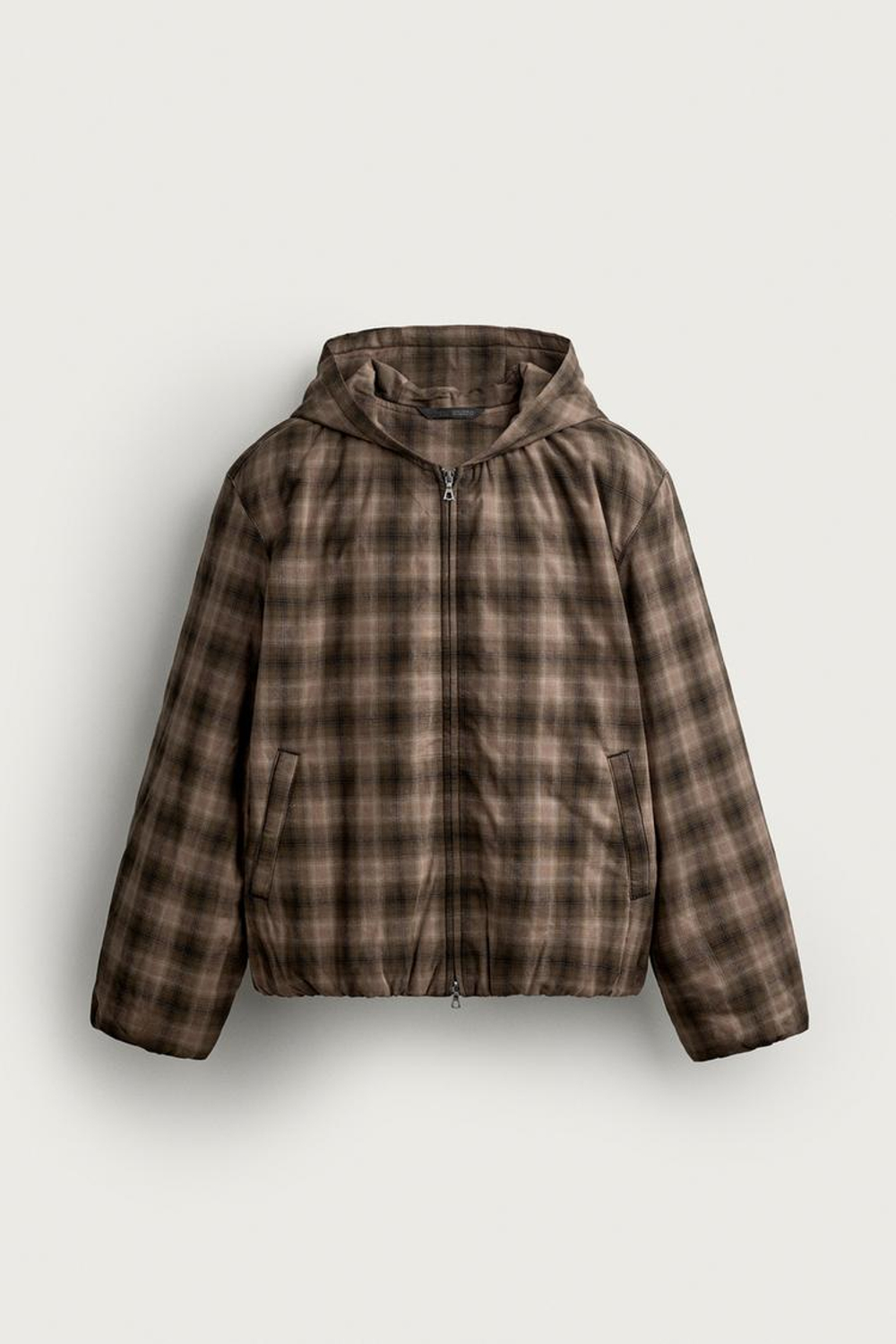 ZARA КУРТКА В КЛЕТКУ, КОРИЧНЕВЫЙ
