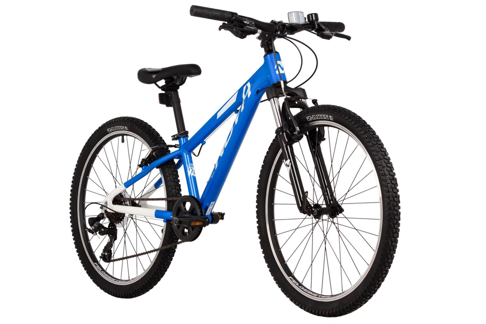Велосипед 24" NOVATRACK EXTREME р.11" 7 ск. алюм., V-brake, синий-белый
