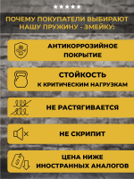 Змейка пружина для дивана длиной 460 мм, 3 шт