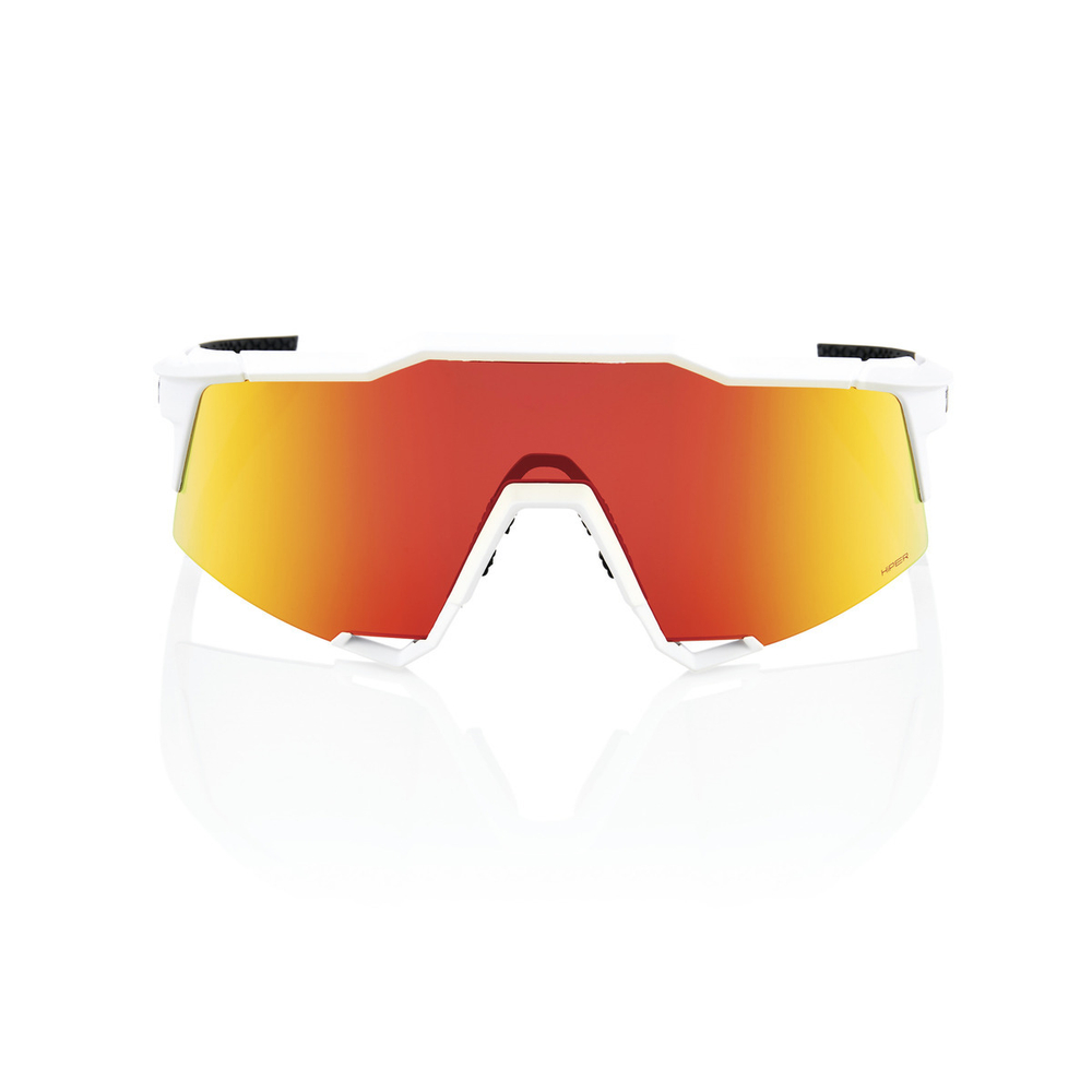 Спортивные очки с диоптриями 100% Speedcraft / Soft Tact Off White / HiPER Red Multilayer Mirror Lens