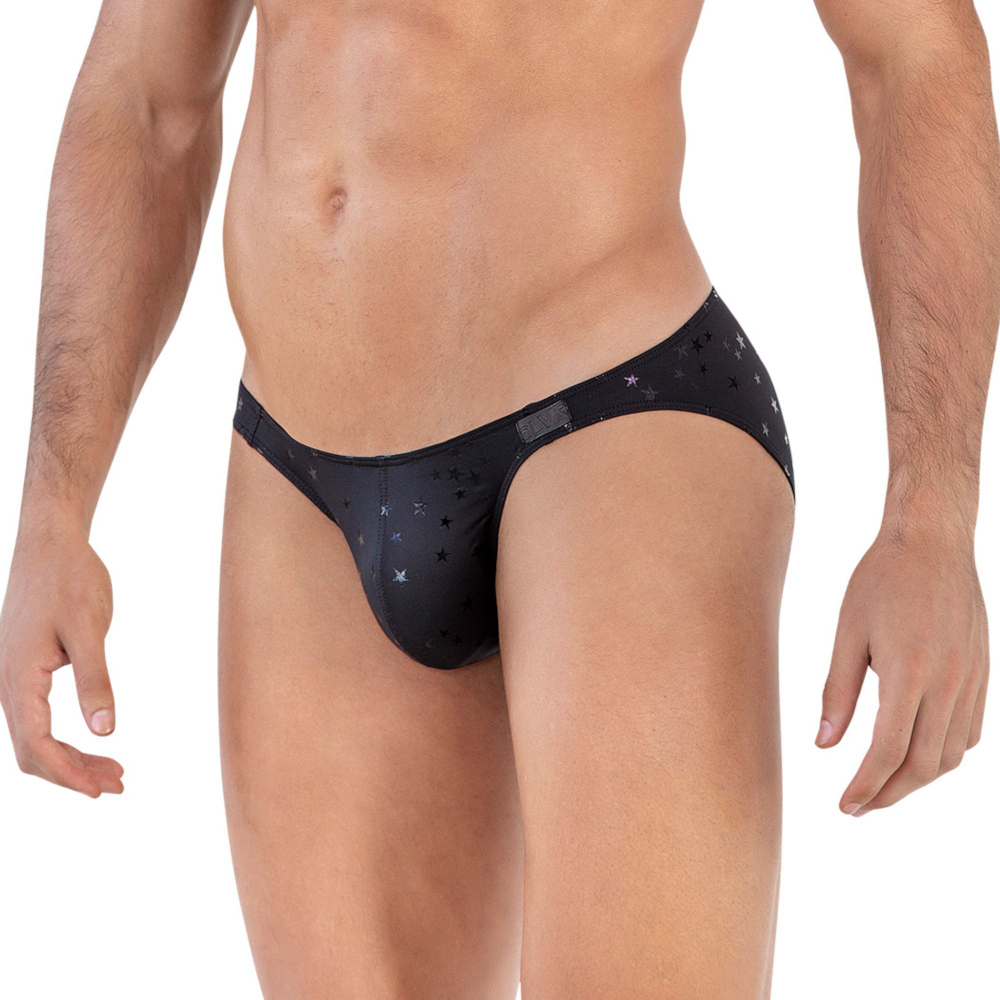 Черные трусы-слипы со звездочками Illusion Brief Bikini (Размер: XL) (Цвет: черный)