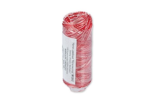 Нитки вышивальные Gamma мультиколор M120/2, 10 шт, 400 я, Set 10 красные