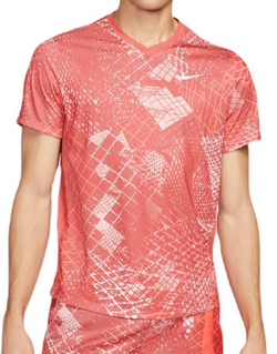 Мужская теннисная футболка Nike Court Dri-Fit Victory Novelty Top - adobe/adobe/white