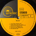 Pink Floyd – Relics (Германия 1972г.) Т