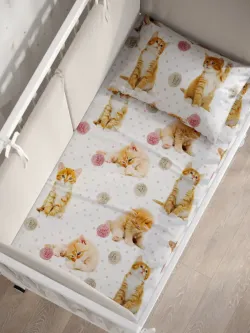 Постельное белье детское перкаль Сказка "Котята"