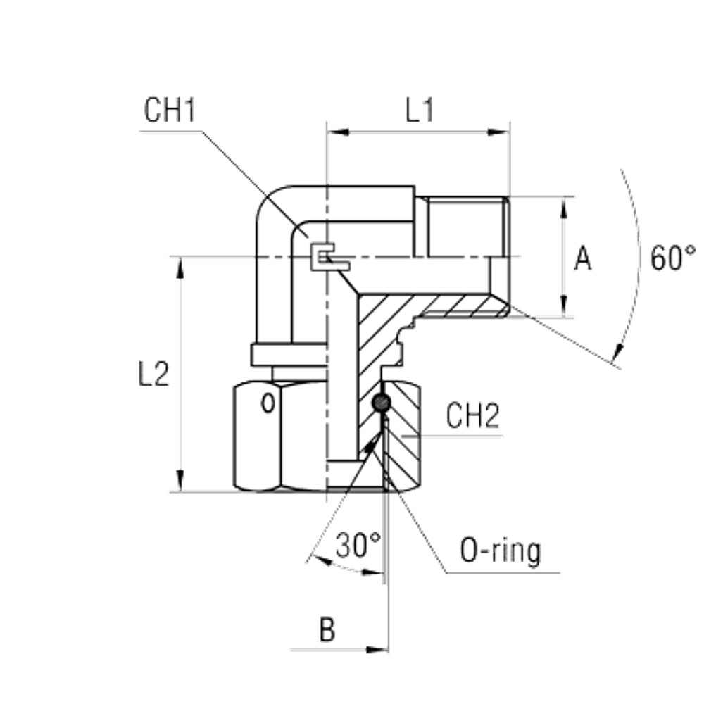 Соединение PFN90 BSP 1/8 - BSP 1/8