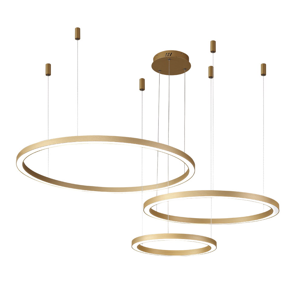 Подвесная светодиодная люстра Crystal Lux FORTUNA SP158W LED GOLD