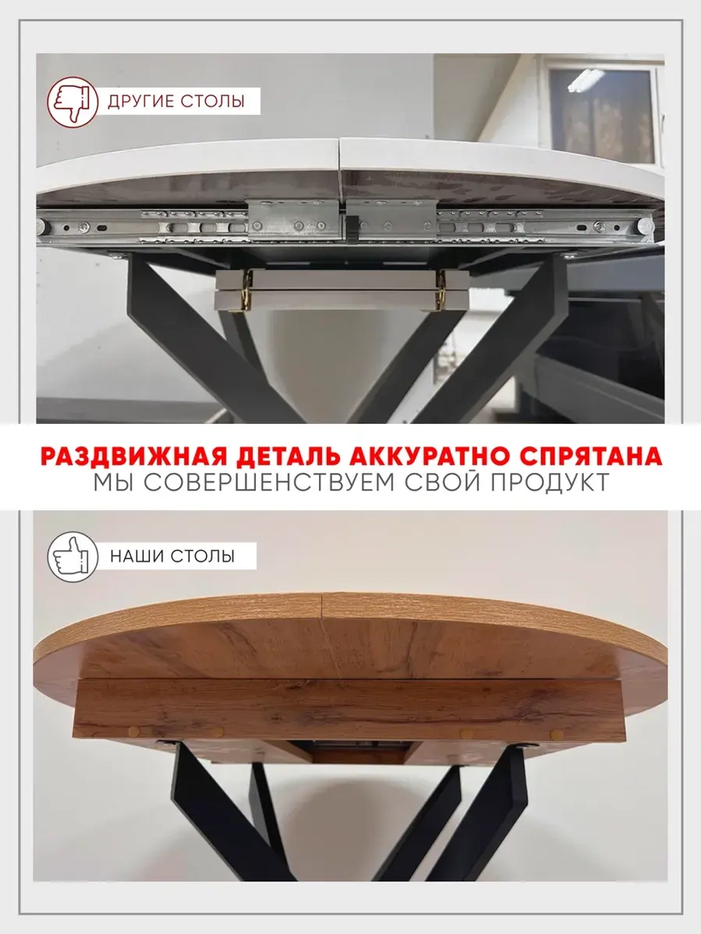 Стол кухонный круглый Дуб вотан