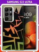 Дизайнерский чехол из пластика для SAMSUNG GALAXY S22 ULTRA с усиленной защитой камеры и глянцем