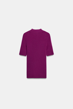 ТОП ИЗ 100% ТОНКОЙ ШЕРСТИ С КОРОТКИМИ РУКАВАМИ — ZARA