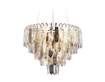 Подвесная люстра с хрусталем 8*Е27 TR5256/8 SGD/CL золото/прозрачный Traditional Ambrella