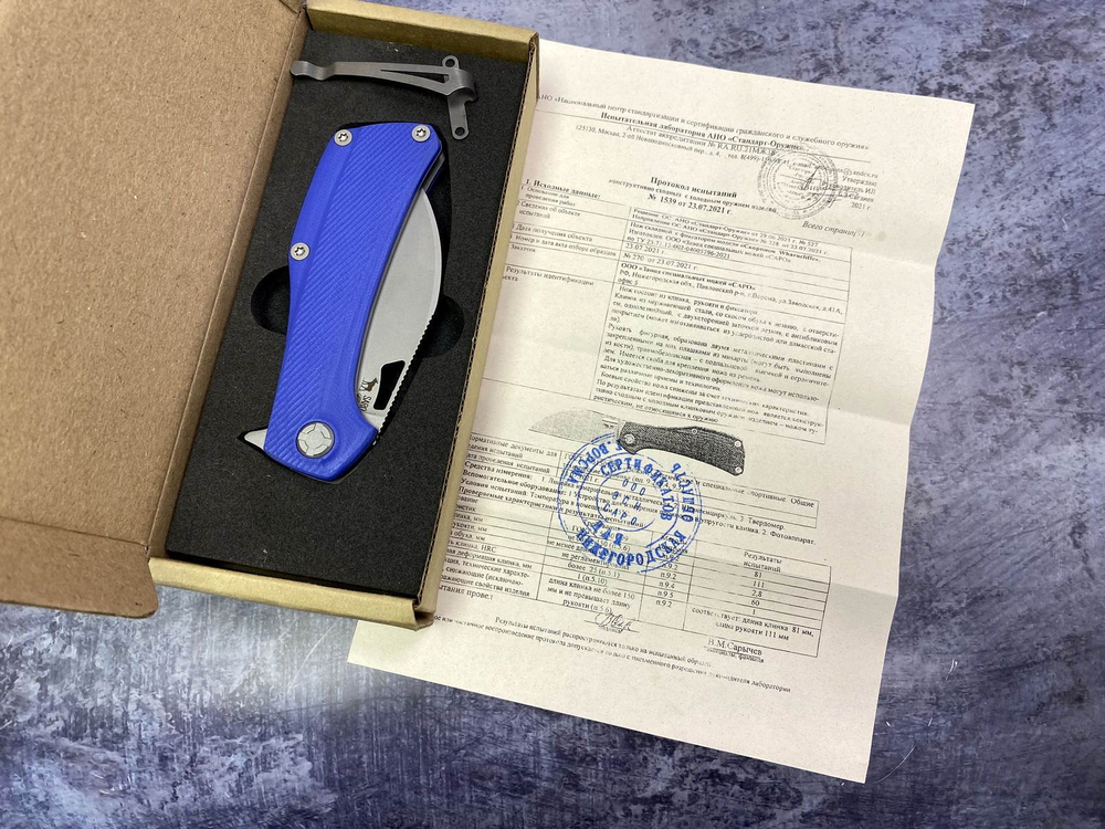Складной нож Скорпион, сталь K110, G10, wharncliffe