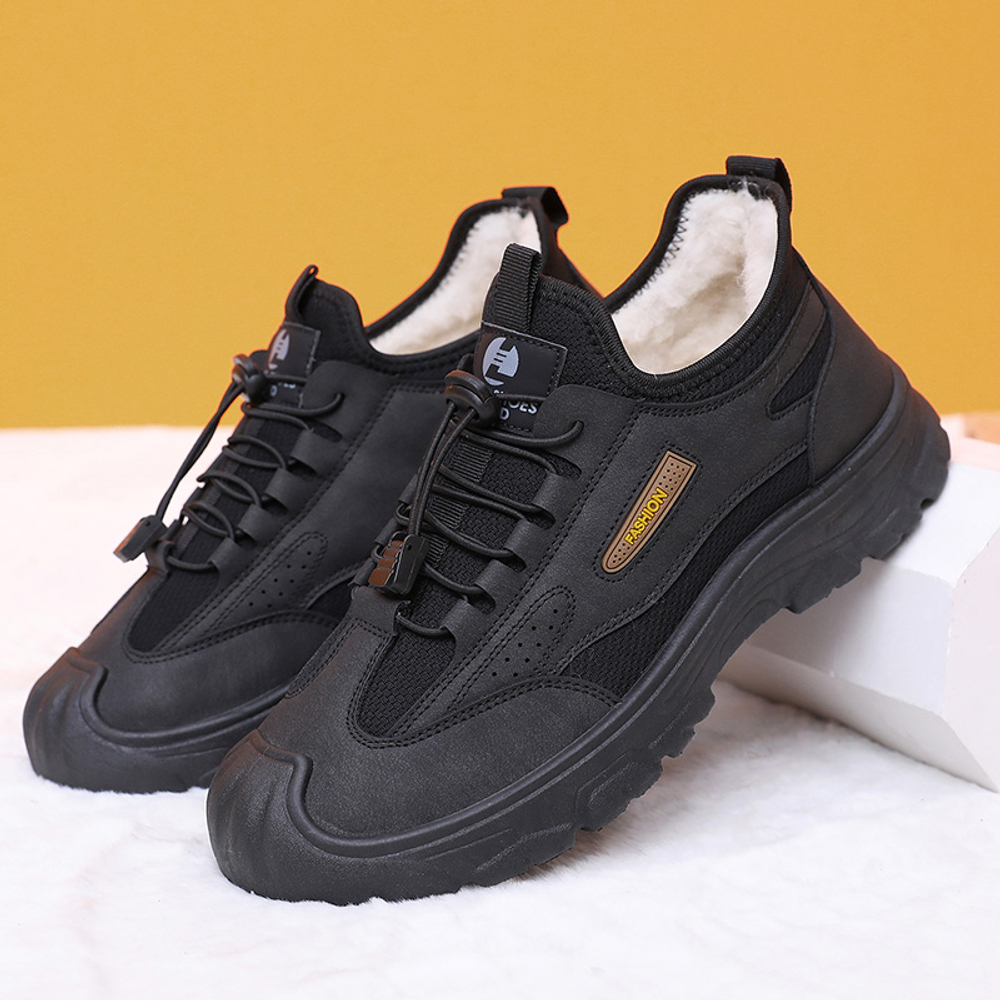 CHENGSHILUOTUO Elderly Insulated Shoes Men"s