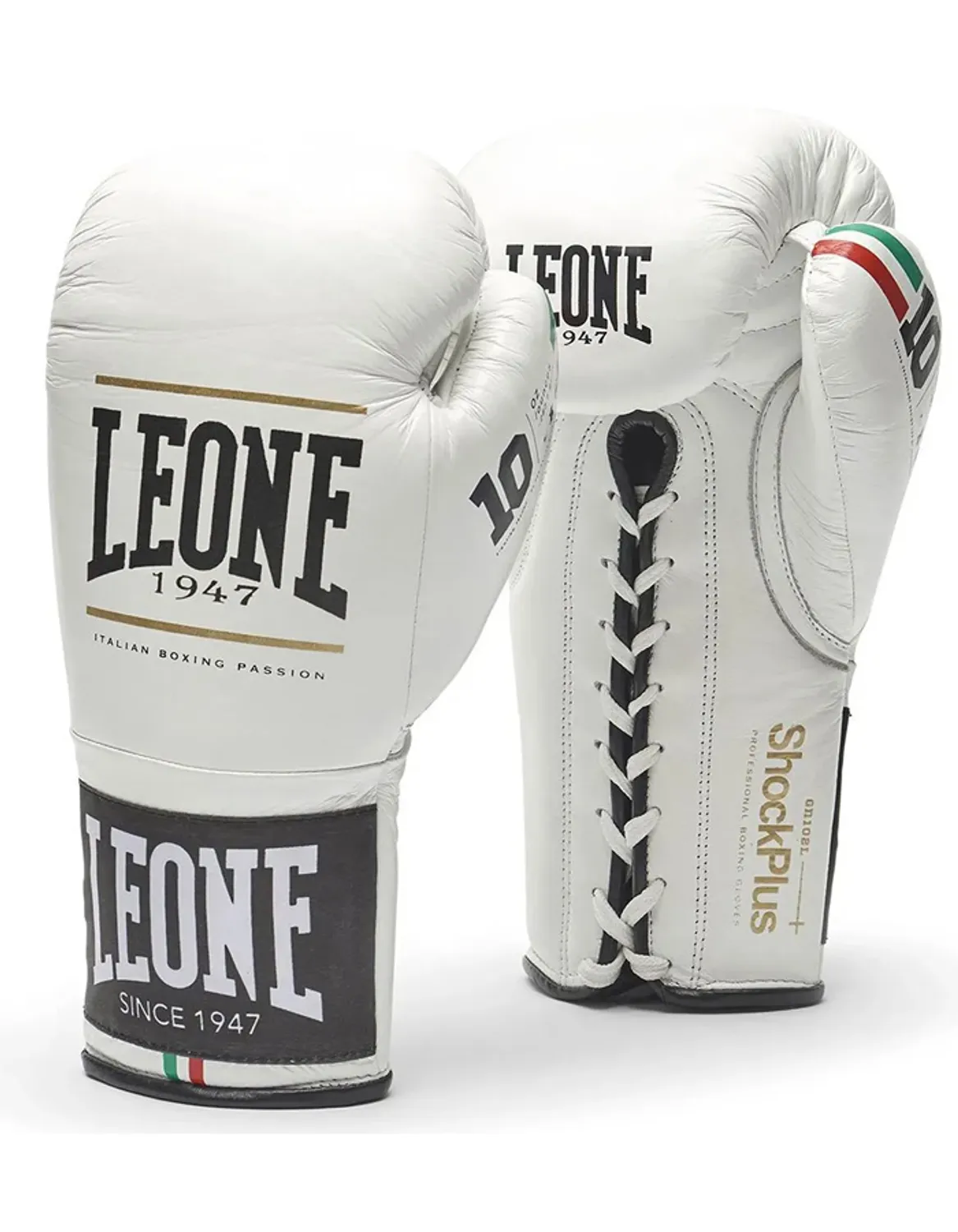 Боксерские перчатки Leone1947 Shock Plus белые