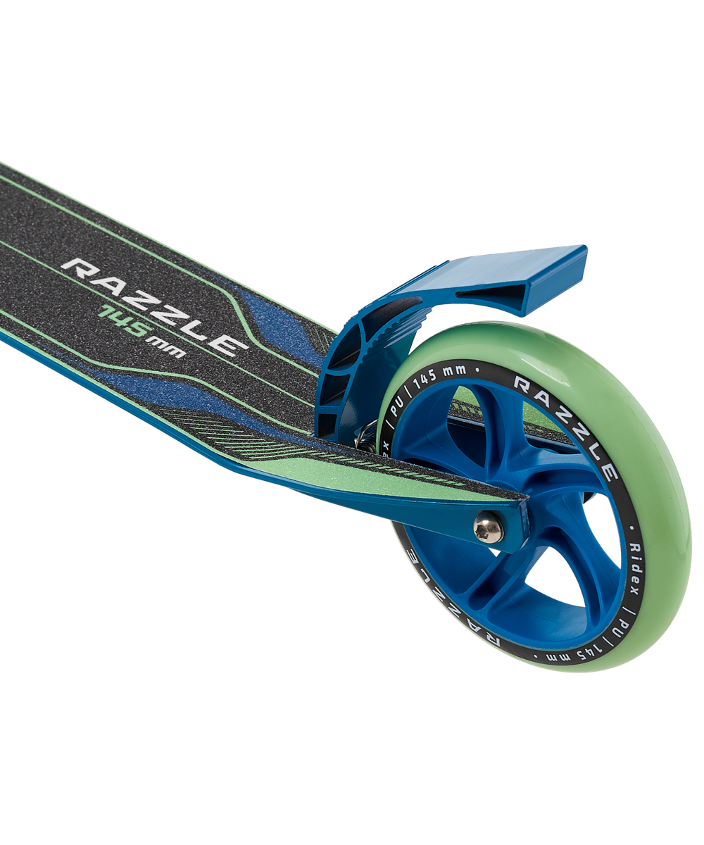 Самокат городской RIDEX Razzle R 145 мм, бирюзовый/голубой