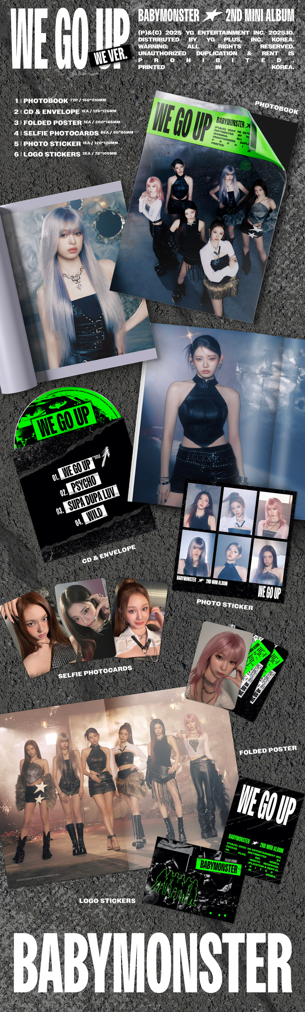 Альбом BABYMONSTER - 2nd MINI ALBUM [WE GO UP] (WE Ver.)