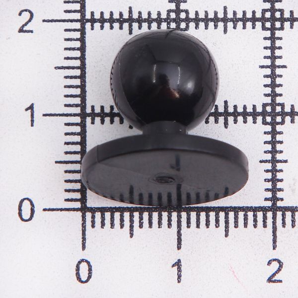 Пуговицы Пукли 16L=10 мм, (⌀ основания 18 мм, h=16 мм), 12 шт, черный