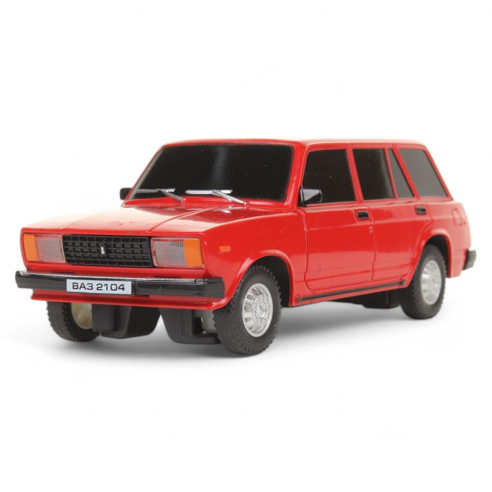 Модель пласт. на РУ "Lada Ваз-2104" 18см. свет, красный, на бат., в коробка 2104-18L-RD (Техно