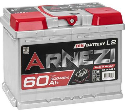 Аккумулятор ARNEZI DIN SMF 60 А/ч обратный R+ 242x175x190 L2 EN 600 А