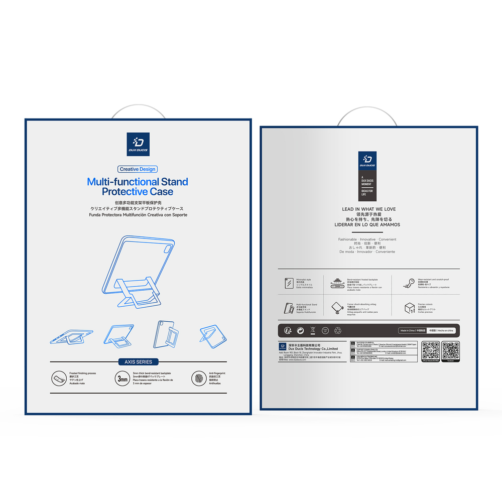 Чехол с многоугольной подставкой для планшета iPad Pro 11 (2024-2025), серия Axis Series Case от Dux Ducis