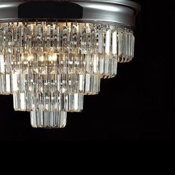 Люстра потолочная хрустальная 8*E14 8266/8C хром Zaha Lumion