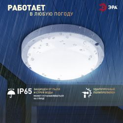 Светильник ЖКХ светодиодный ЭРА SPB-201-0-65K-008 IP65 8Вт 6500К D140 круглый | Светильники для ЖКХ IP65