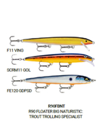 Юбилейный комплект воблеров Rapala 90 лет Countdown Mid Naturistic 3 шт