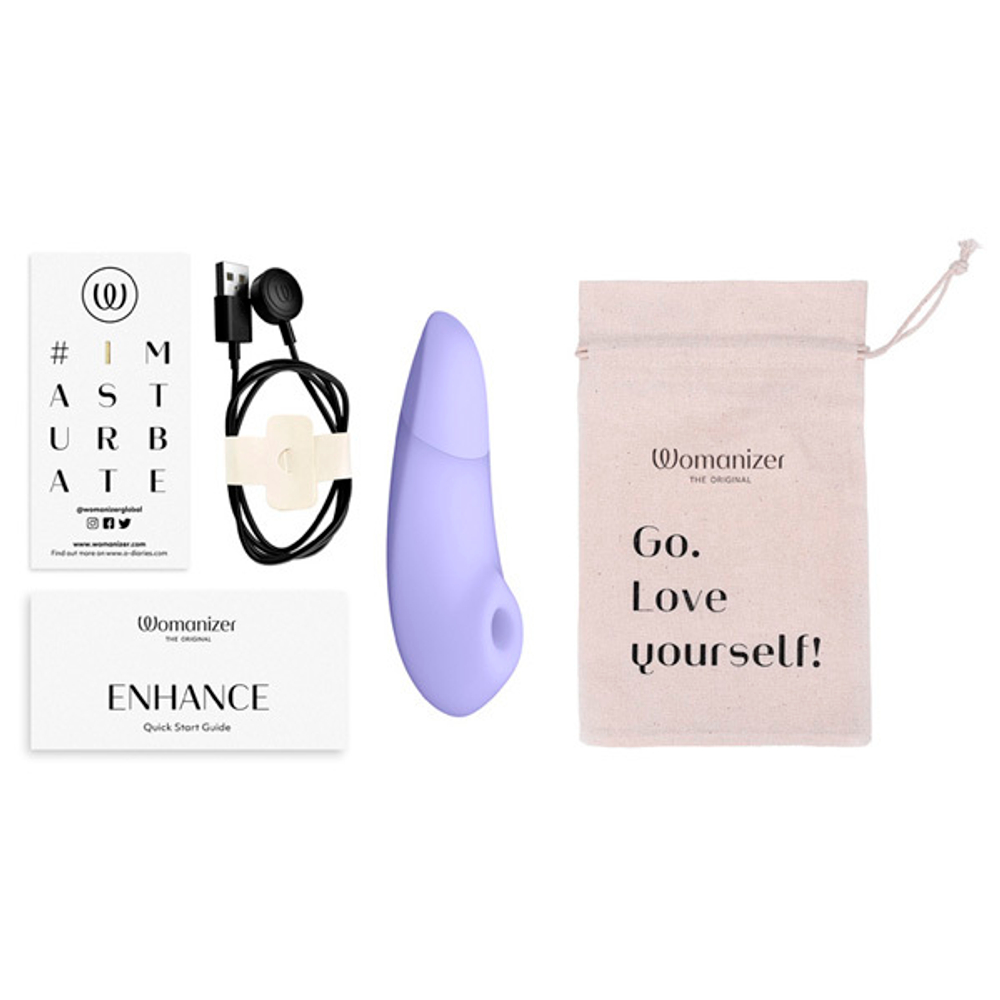 Сиреневый бесконтактный клиторальный вибростимулятор Womanizer Enhance Lilac WZSN1SG3