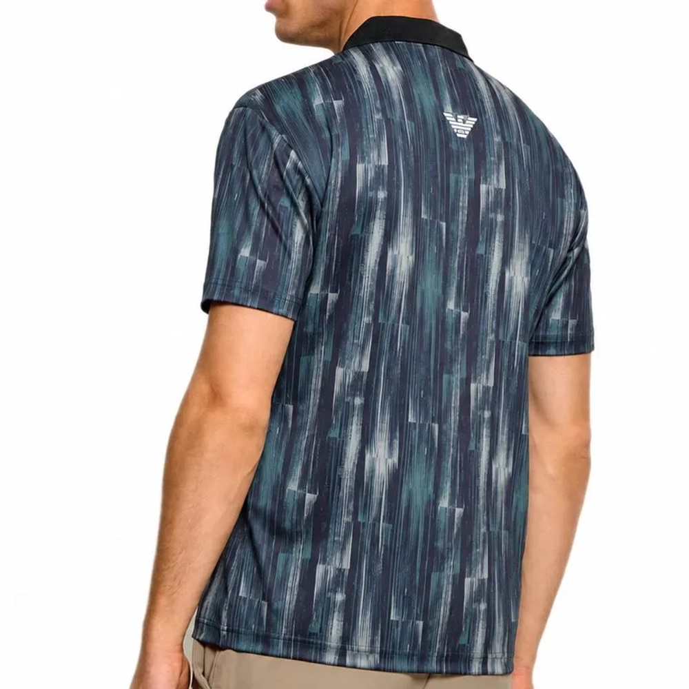 Мужское теннисное поло EA7 Man Jersey - blue bamboo