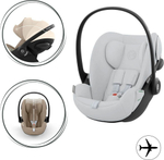 Коляска Cybex Balios S Lux TPE complete Cloud G Fog Grey Base G 4 в 1 Almond Beige с дождевиками