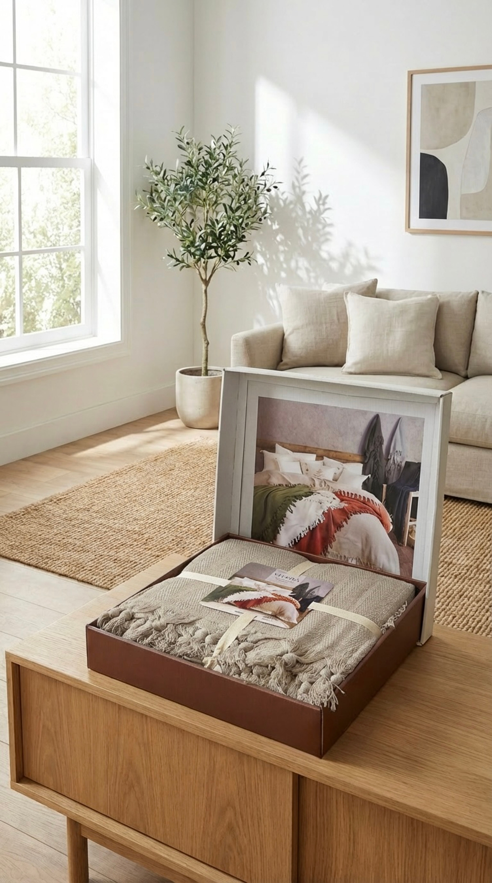 Velora Home Плед LUX Однотонный-2 бежевый цвет 200х230 100% Хлопок