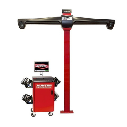 Стенд сход-развала, 4-х камерный, неподвижная стойка, адаптеры QuickGrip 10"-24,5", TD мишени, HUNTER (США)