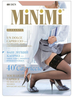 Чулки Capriccio с кружевом на силиконовой ленте белые, 40 den, LXL (46-48) (Цвет: белый)