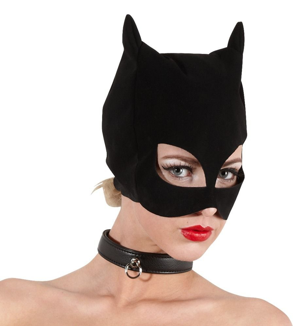 Полушлем с кошачьими ушками Cat Mask (Цвет: черный)
