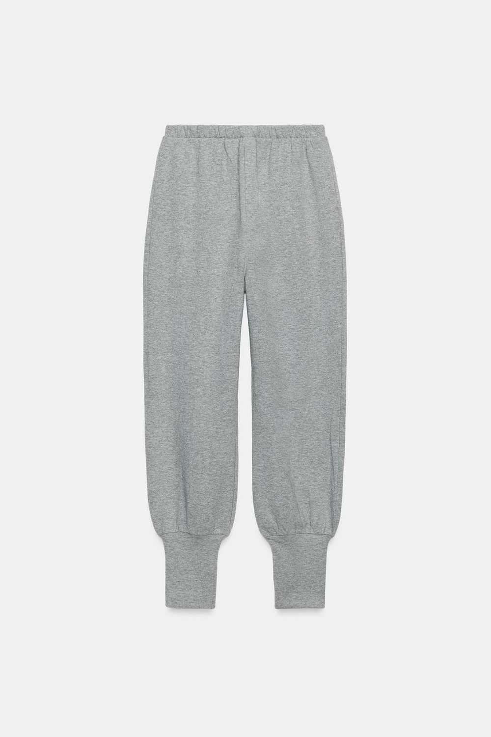 ZARA БРЮКИ С МАНЖЕТАМИ, СЕРЫЙ
