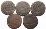 Набор из 5 монет Елизаветы I Денга 1748-1751, 1753 гг