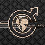 Ковры VOLVO FH-12 2002-2008г (автомат) (экокожа, черный, бежевый кант, бежевая вышивка)
