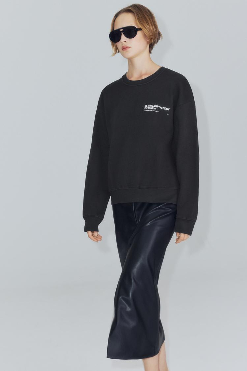 ZARA ТОЛСТОВКА PIET MONDRIAN, ТЕМНО-СЕРЫЙ