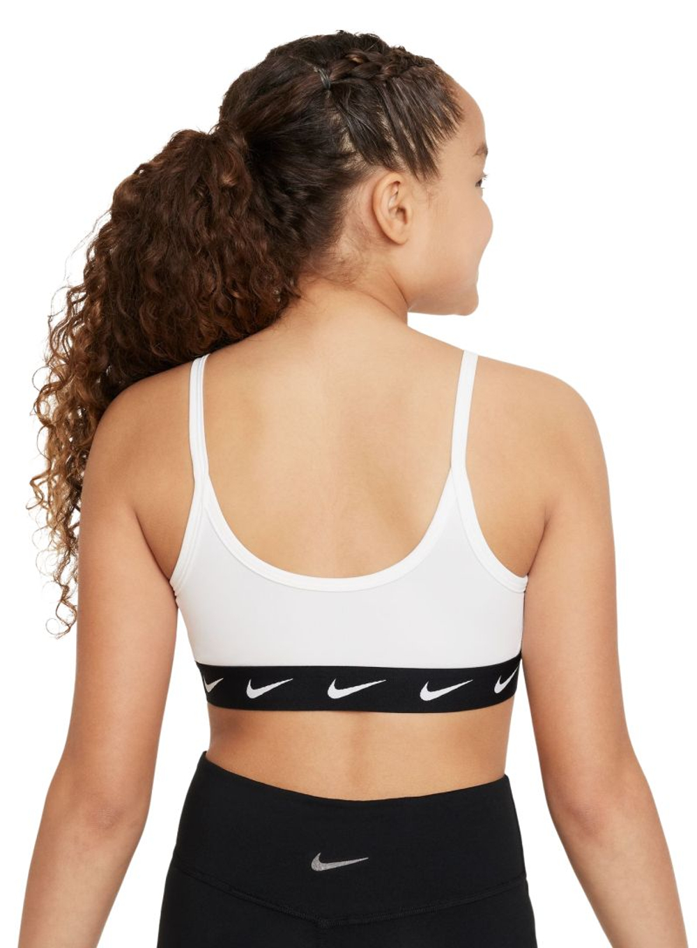 Детский спортивный бюстгальтер Nike Girls Dri-Fit One Sports — white/black