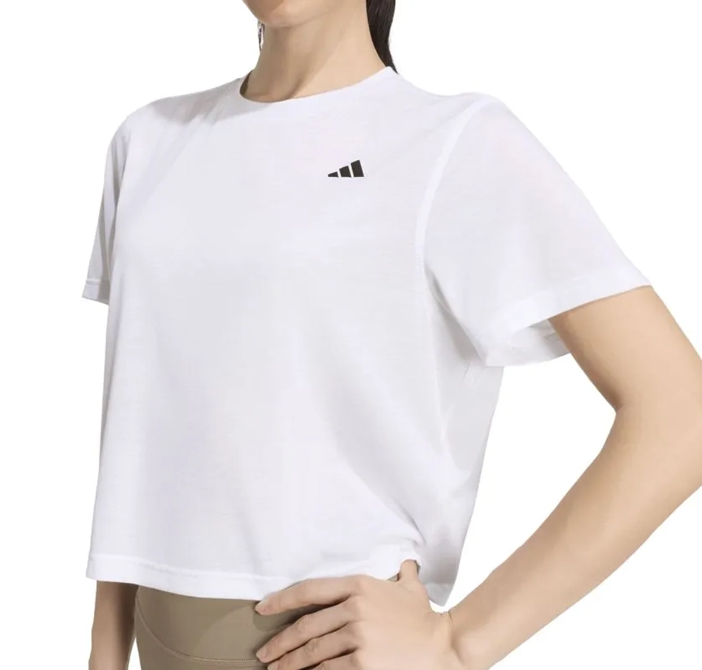 Женская теннисная футболка Adidas Power Essentials Big Graphic - white