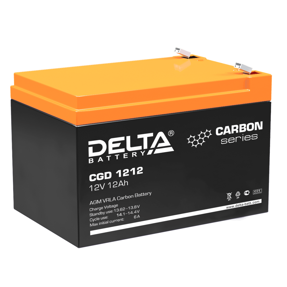 Аккумулятор DELTA CGD 1212 - AGM/CARBON ( 12В / 12Ач )