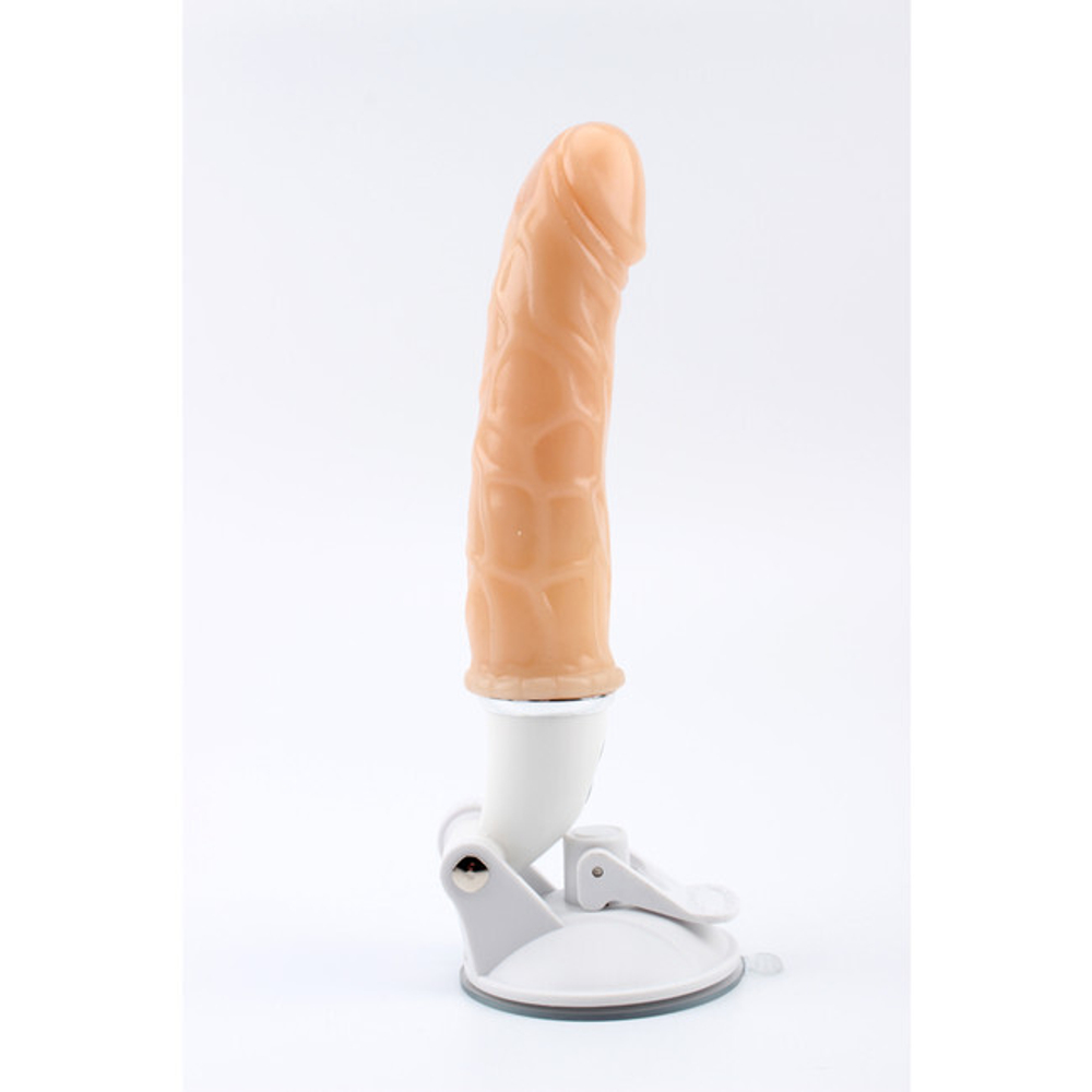 Фаллоимитатор с вибрацией на регулируемой присоске Adjustability-Pitch Dildo 7" (Цвет: телесный)