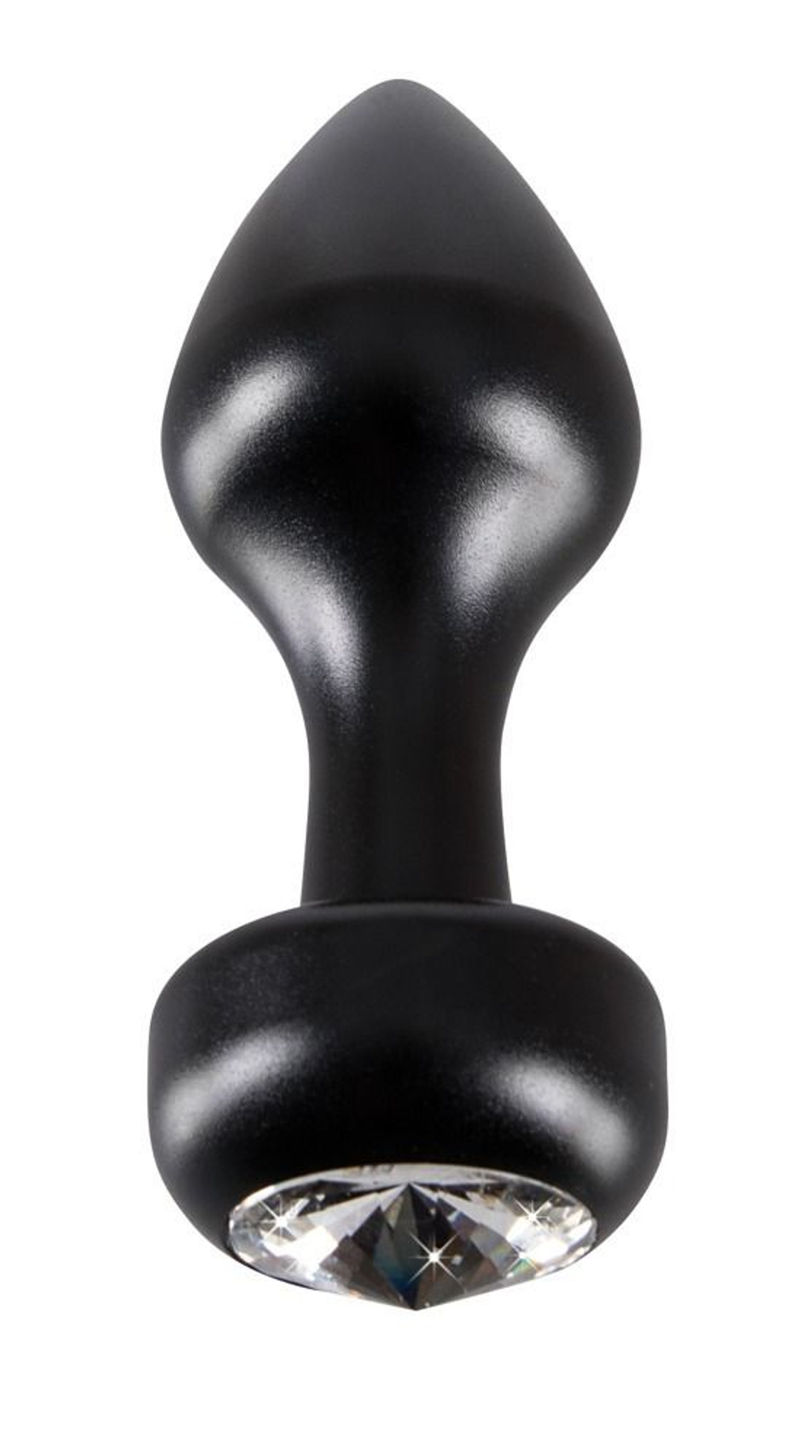 Анальная втулка Diamond Plug M - 8 см. (Цвет: черный)