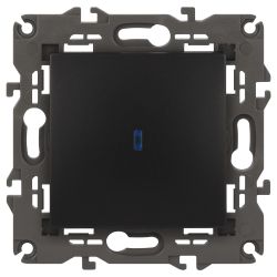 Выключатель ЭРА Elegance 14-1102-05 с подсветкой 10АХ-250В IP20 антрацит | Эра Elegance